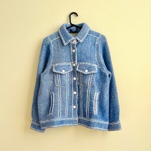 Kujten Gigi Spray Print Cashmere Blend Jacket - Size T2